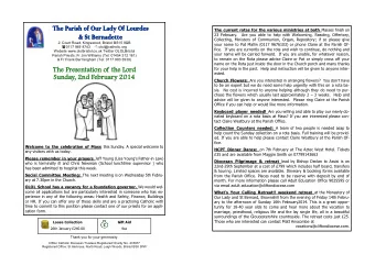 The  e Pr  Prese  esentatio  ation o  of th  the  e Lo  Lord  ested.  Sunda  day, 2nd  d Febr