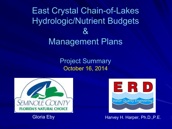 hydrologic nutrient budgets