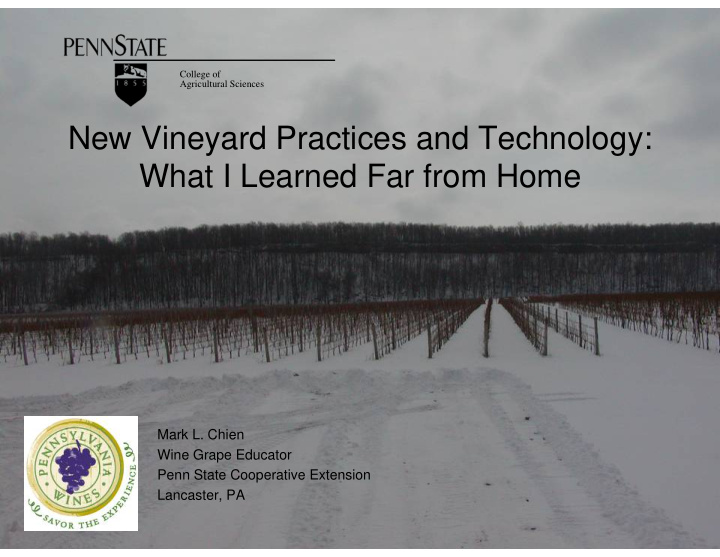 new vineyard practices and technology what i learned far