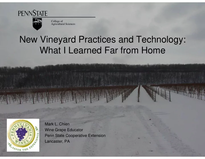 new vineyard practices and technology what i learned far