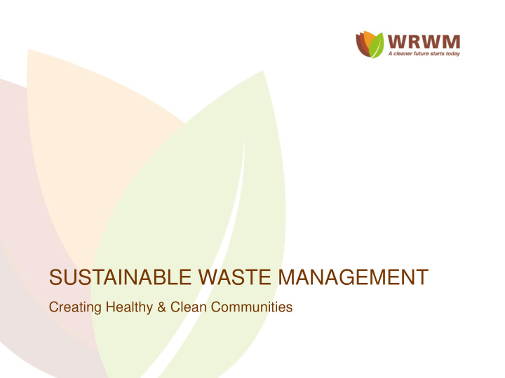 sustainable waste management