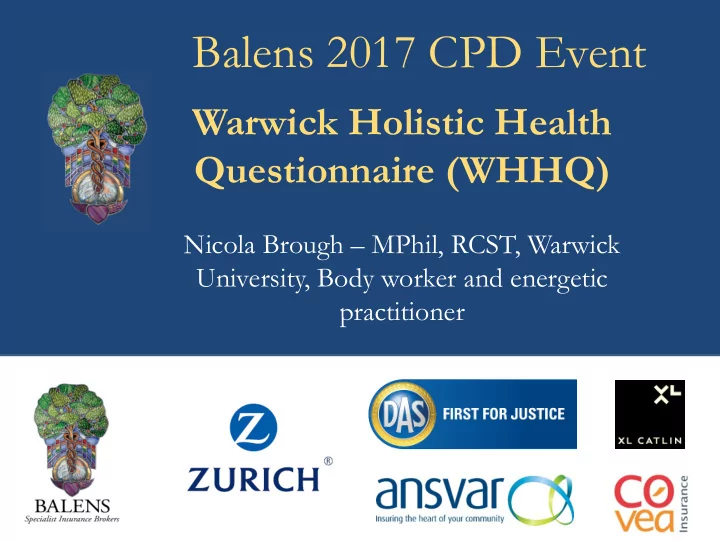 balens 2017 cpd event