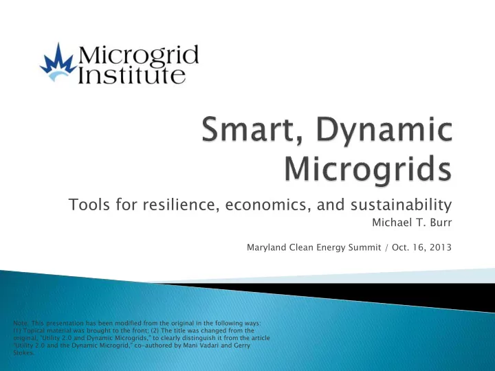 tools for resilience economics and sustainability