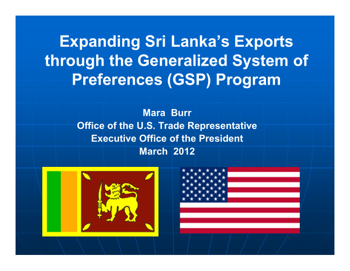 expanding sri lanka s exports through the generalized