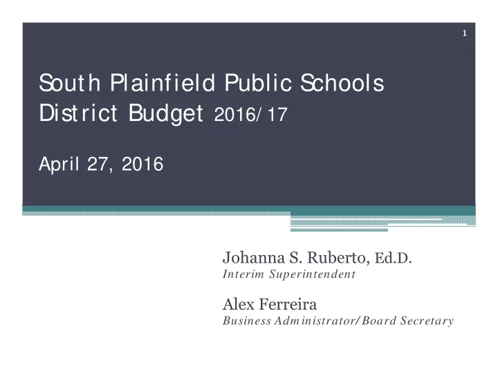 s outh plainfield public s chools