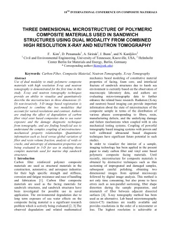 THREE DIMENSIONAL MICROSTRUCTURE OF POLYMERIC  COMPOSITE MATERIALS USED IN SANDWICH  STRUCTURES
