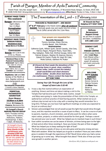 Parish o  Paris  of  f Ban  Bangor  gor, Memb  , Member  er of  of Ard  Ards Past  Pastor  oral  al