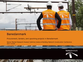 Banedanmark  Procurement, tenders, and upcoming projects in Banedanmark  Senior Market Research