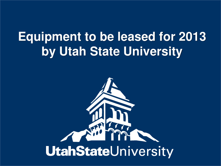 by utah state university lease price 6 399 for 400 hours