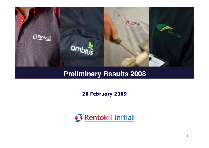 preliminary results 2008