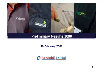 Preliminary Results 2008  .    1