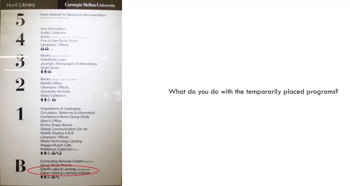 what do you do with the temporarily placed programs the