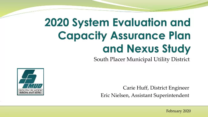 south placer municipal utility district