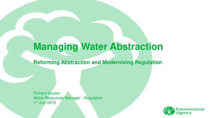 managing water abstraction