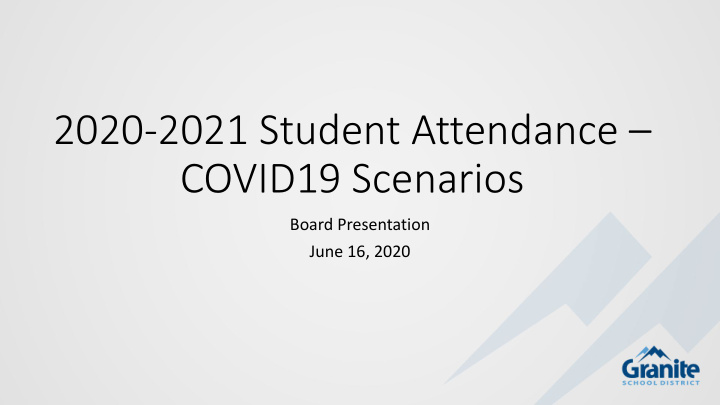 2020 2021 student attendance covid19 scenarios