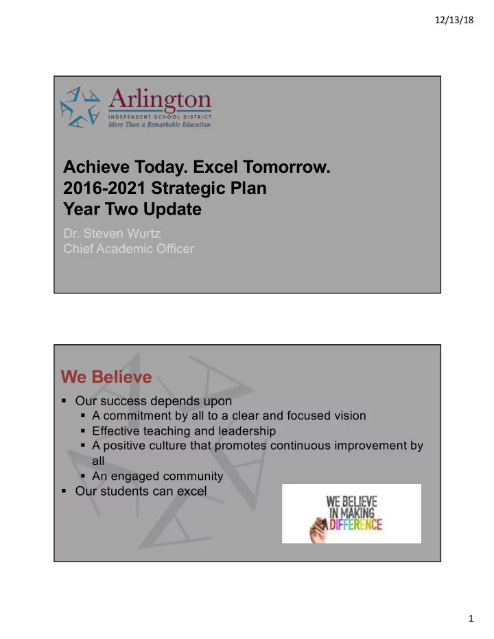 achieve today excel tomorrow 2016 2021 strategic plan
