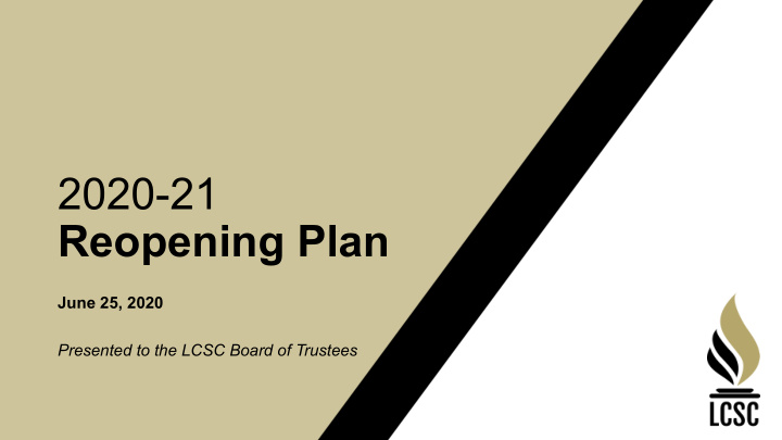 2020 21 reopening plan