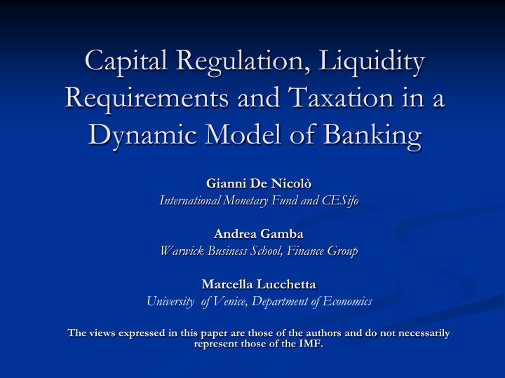 capital regulation liquidity requirements and taxation in