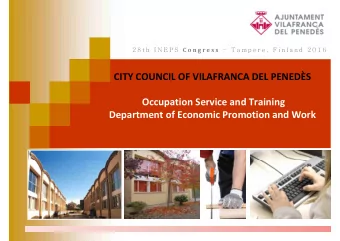 CITY COUNCIL OF VILAFRANCA DEL PENEDS  CITY COUNCIL OF VILAFRANCA DEL PENEDS  Occupation