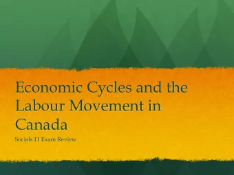 Economic Cycles and the  Labour Movement in  Canada  Socials 11 Exam Review  The Economic Cycle