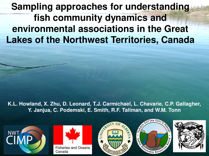 sampling approaches for understanding fish community