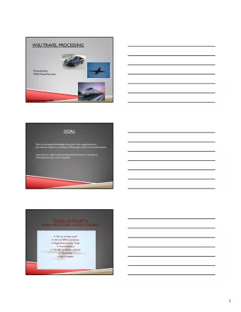 1  TRAVEL AUTHORITY  EXCEPTIONS &amp; AUTHORIZED EXPENSES ON  TRAVEL AUTHORITY  Rental Car