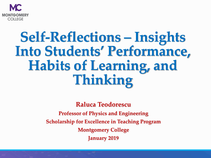 self reflections insights into students performance