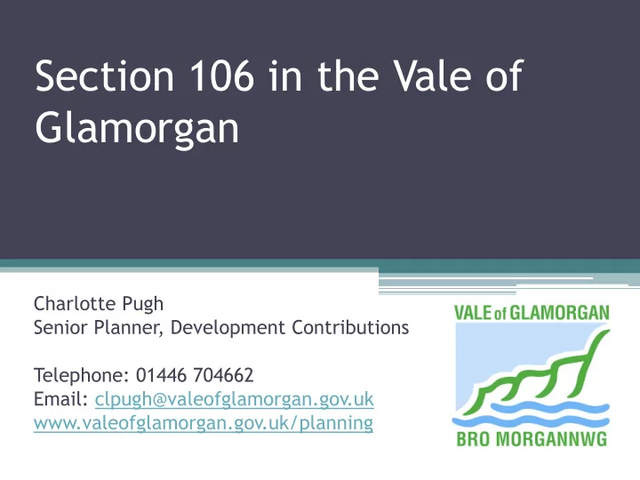section 106 in the vale of