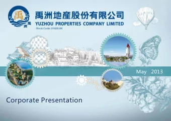 Corporate Presentation  DISCLAIMER  These materials have been prepared by Yuzhou Properties Company