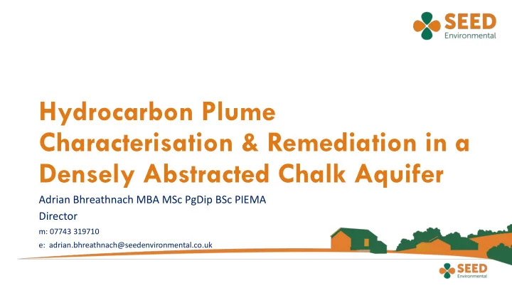 characterisation remediation in a