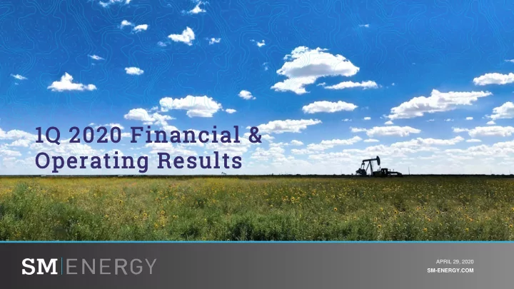 operating results