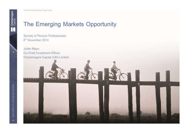 the emerging markets opportunity