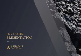 INVESTOR  PRESENTATION  January 2019  DISCLAIMER  This presentation does not constitute investment