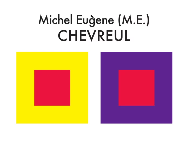 chevreul simultaneous contrast successive contrast
