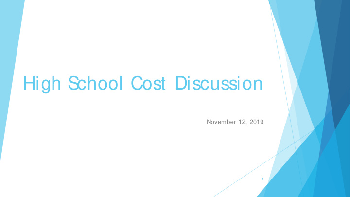high s chool cost discussion