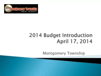 Montgomery Township  Montgomerys municipal tax levy has minimally changed  over the past 6
