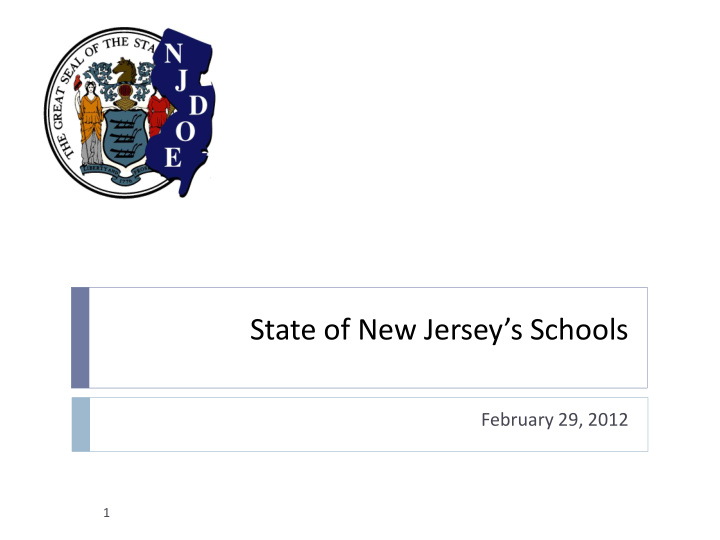 state of new jersey s schools