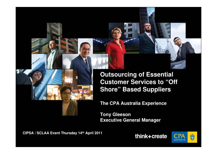 outsourcing of essential customer services to off shore