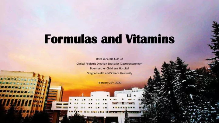 formulas las and vitam amins ns