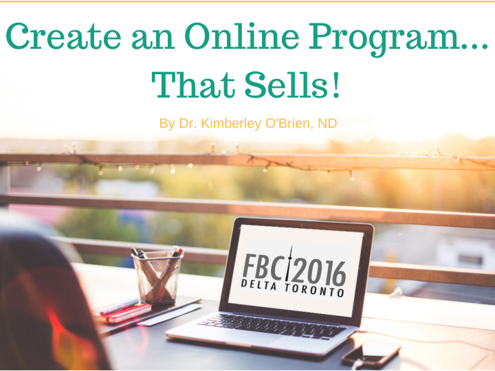 create an online program that sells
