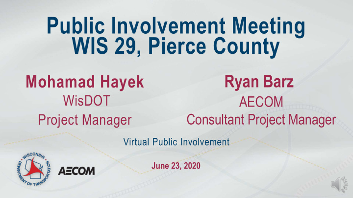 public involvement meeting wis 29 pierce county