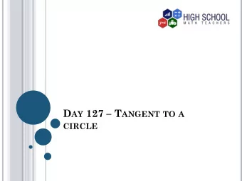Constructing a tangent from an external  point.  Let us consider the circle of center O shown below