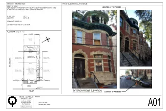 EXTERIOR FRONT ELEVATION  CLAY AVE  LOCATION OF PREMISES  (60' WIDE )  TYPE &quot;M&quot;  TYPE