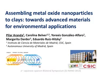 Assembling metal oxide nanoparticles to clays: towards advanced materials for environmental