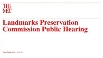 Commission Public Hearing  Date: December 13, 2016  This document is for internal use only and