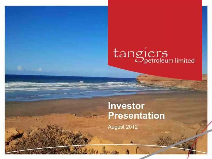 investor presentation