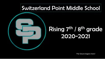 2020-2021  The future begins here!  INTRODUCTIONS Sandra Brunet  Principal Wayne Beck  Asst.
