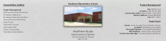 Matthew Buda MEP Engineer : James Posey Associates  Final Recommendations Construction Manager :