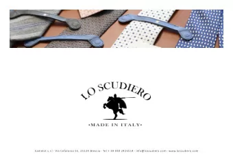 Camelot s.r.l - Via Cefalonia 55, 25124 Brescia - Tel + 39 030 2425514 - info@loscudiero.com -