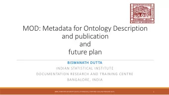 and publication  and  future plan  BISWANATH DUTTA  INDIAN STATISTICAL INSTITUTE  DOCUMENTATION